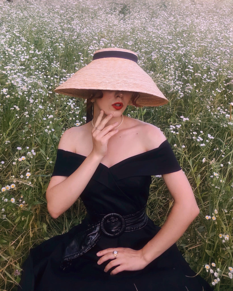 1950s Off Shoulder Swing Dress: timeless style reimagined