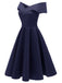 1950s Off Shoulder Swing Dress — vintage elegance for the modern woman
