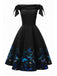 1950s Off-Shoulder Butterfly Swing Dress: timeless style reimagined