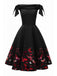1950s Off-Shoulder Butterfly Swing Dress: timeless style reimagined