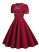 1950s Patchwork Button Swing Vintage Dress: timeless style reimagined
