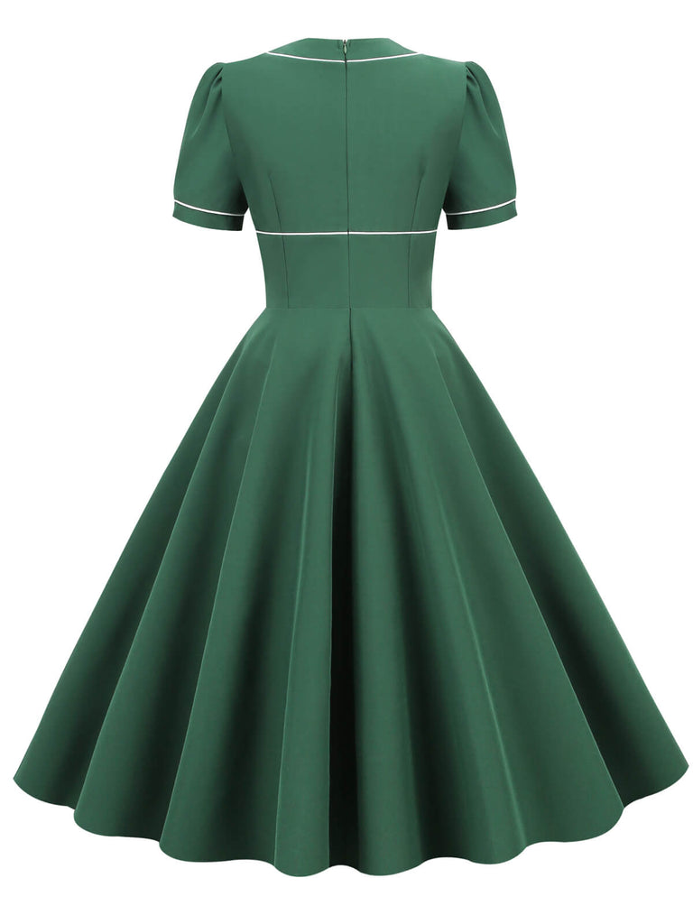 1950s Patchwork Button Swing Vintage Dress: timeless style reimagined