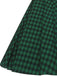 1950s Plaid Button Swing Dress, classic 1950s style elegant retro fashion - Image 6