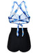 1950s Plaid Criss Cross Pleated Bikini, classic 1950s style summer beach collection - Image 4