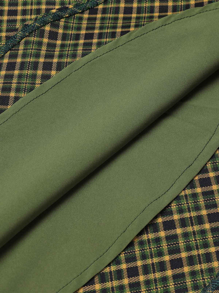 Dark 1950s Plaid Knitting Dress — vintage elegance for the modern woman