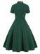 1950s Plaid Patchwork Bow Swing Dress: timeless style reimagined