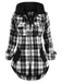 1950s Plaid Pocket Hooded Zipper Tops: timeless style reimagined