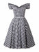 Black 1950s Plaid Swing Dress: where 1950s romance meets her modern spirit