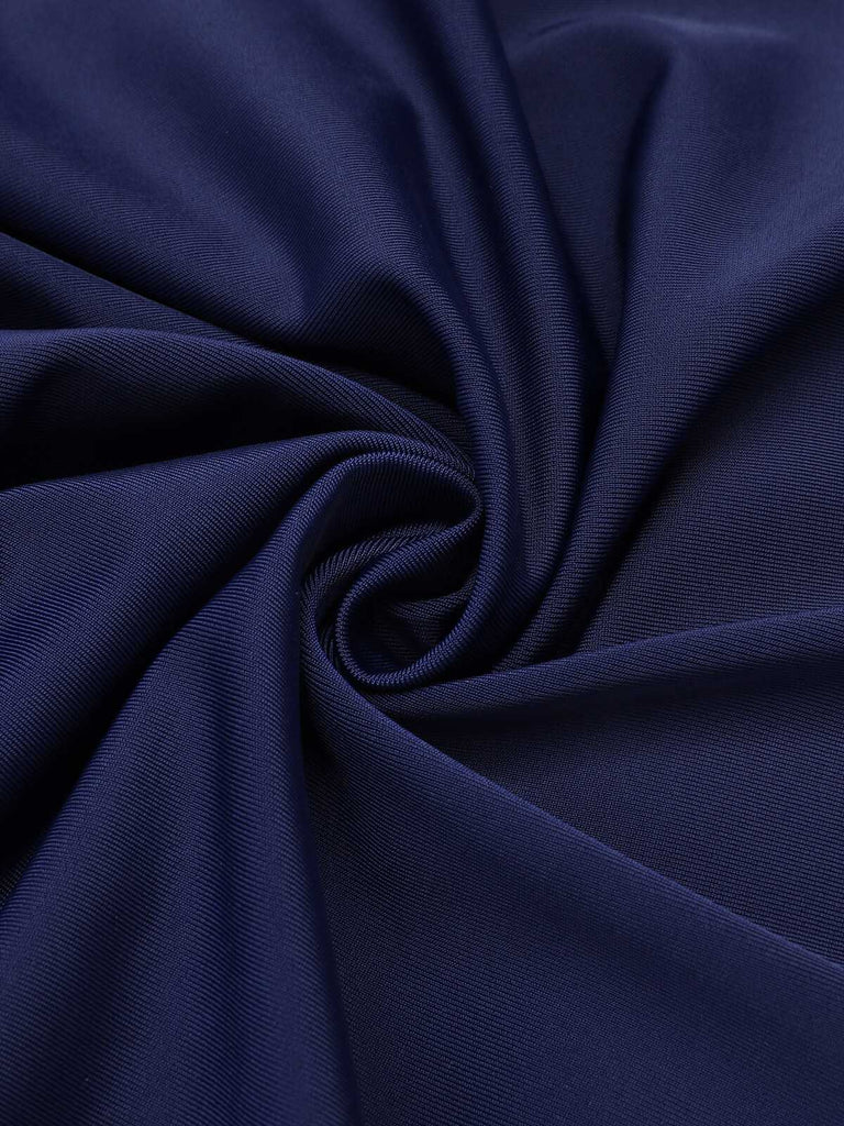 Navy Blue 1950s Pleated Halter Swimsuit, vintage swimsuit, pin-up swimwear - perfect for women who love vintage and retro fashion