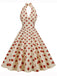 1950s Polka Dot Halter Swing Dress — vintage elegance for the modern woman