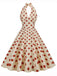 1950s Polka Dot Halter Swing Dress: timeless style reimagined