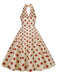 1950s Polka Dot Halter Swing Dress: timeless style reimagined