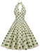 1950s Polka Dot Halter Swing Dress — vintage elegance for the modern woman