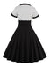 1950s Polka Dot Patchwork Swing Dress — vintage elegance for the modern woman