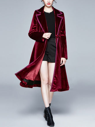 1950s Solid Patchwork Velvet Coat: timeless style reimagined