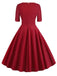1950s Solid Sweetheart Fold Swing Dress: timeless style reimagined