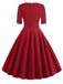 1950s Solid Sweetheart Fold Swing Dress: timeless style reimagined