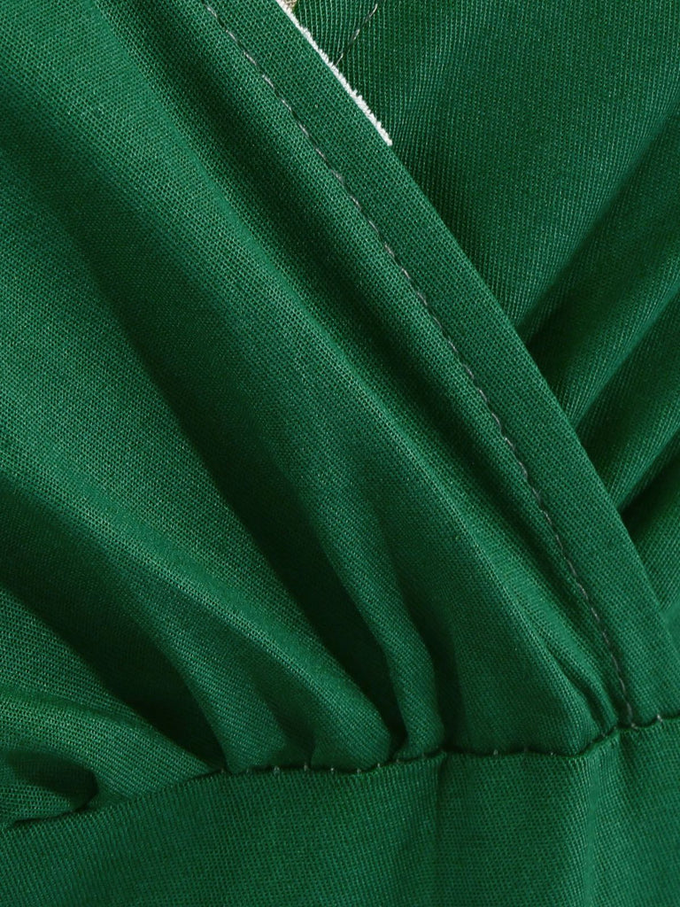 1950s Solid Sweetheart Fold Swing Dress, classic 1950s style elegant retro fashion - Image 4