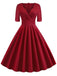 1950s Solid Sweetheart Fold Swing Dress — vintage elegance for the modern woman