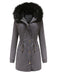 1950s Solid Zipper Fur Trimmed Coat: timeless style reimagined