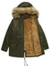 1950s Solid Zipper Fur Trimmed Coat - vintage fashion, retro style