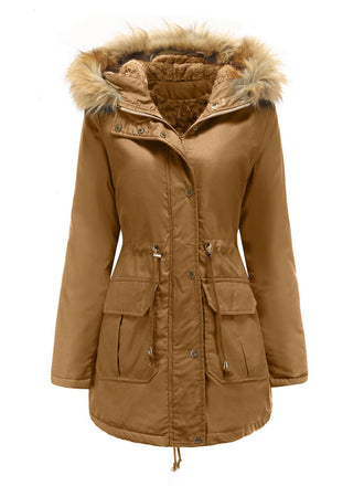 1950s Solid Zipper Fur Trimmed Coat - vintage fashion, retro style
