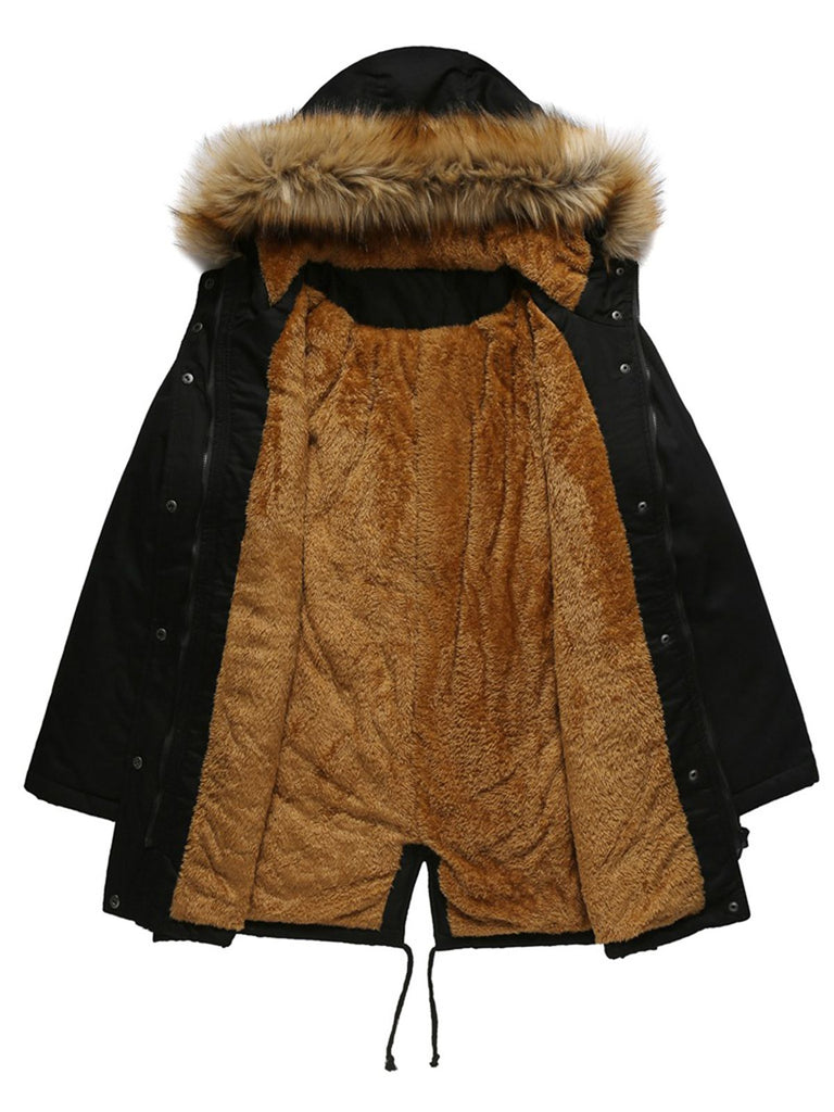 1950s Solid Zipper Fur Trimmed Coat - vintage fashion, retro style