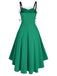 1950s Strap Furry Lace Up Dress, classic 1950s style elegant retro fashion - Image 8