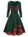 1950s Sweetheart Plaid Patchwork Dress — vintage elegance for the modern woman