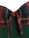 1950s Sweetheart Plaid Patchwork Dress, classic 1950s style elegant retro fashion - Image 19