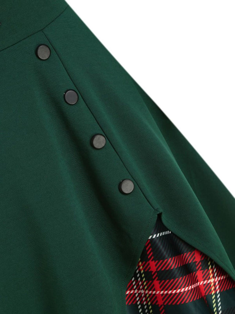 1950s Sweetheart Plaid Patchwork Dress, classic 1950s style elegant retro fashion - Image 20