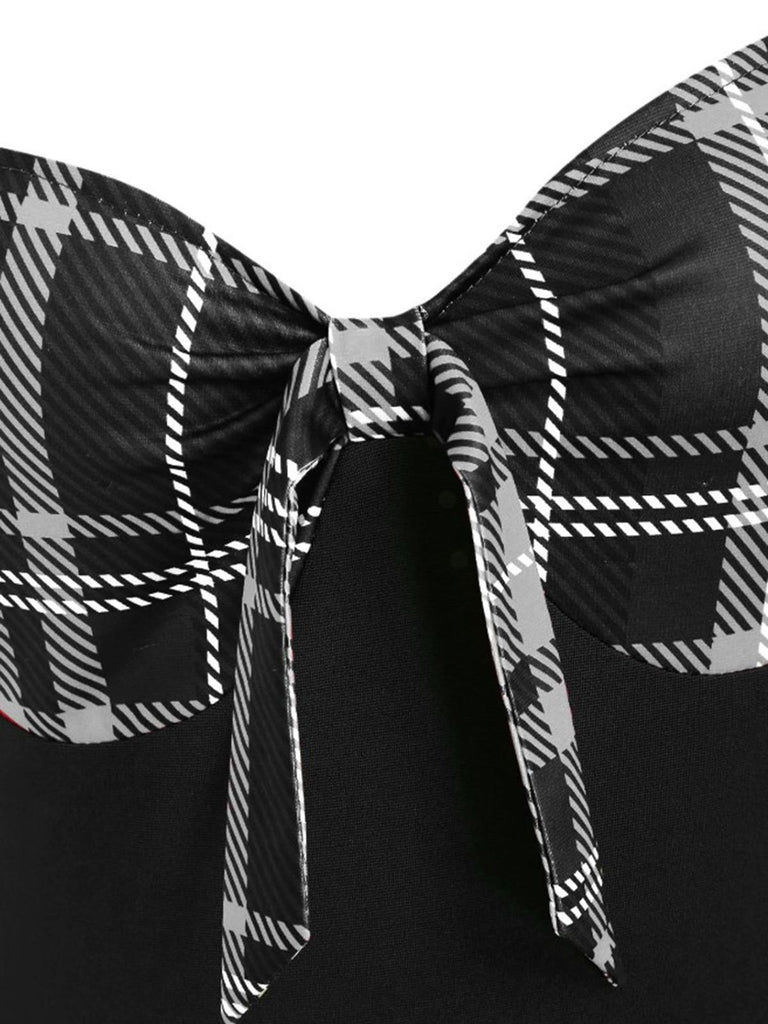 1950s Sweetheart Plaid Patchwork Dress — vintage elegance for the modern woman