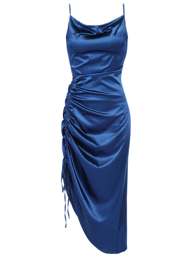 1960s Drawstring Spaghetti Strap Pencil Dress: timeless style reimagined