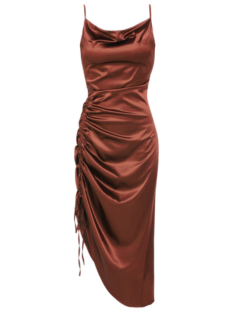 1960s Drawstring Spaghetti Strap Pencil Dress: timeless style reimagined