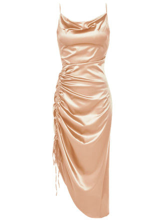1960s Drawstring Spaghetti Strap Pencil Dress: timeless style reimagined