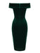 1960s Off Shoulder Velvet Bodycon Dress: timeless style reimagined