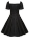 1980s Halloween Lace Patchwork Swing Dress — vintage elegance for the modern woman