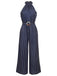 1950s Polka Dot Belt Jumpsuit