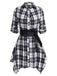 1950s 3/4 Sleeve Plaid Belt Dress