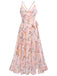 Light Pink Butterfly Strap Lace-up Vintage Dress