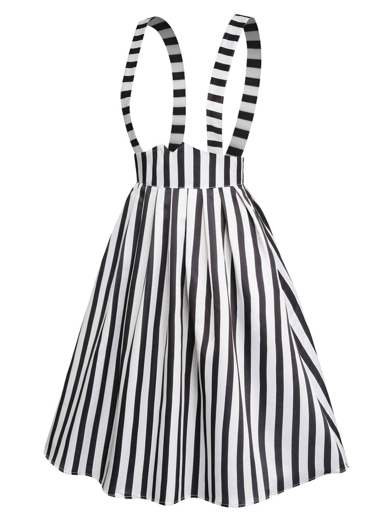 2PCS 1950s Black Solid Blouse & Suspender Skirt: timeless style reimagined