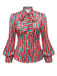 2PCS 1950s Candy Tie-Up Blouse & Black Suspender Pants: timeless style reimagined