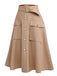 2PCS 1950s Leopard Lapel Romper & Khaki Skirt: timeless style reimagined