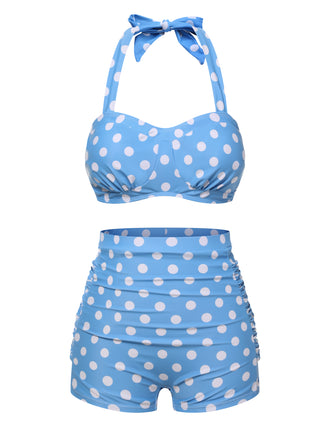 2PCS 1950s Polka Dots Bikini Set - vintage fashion, retro style