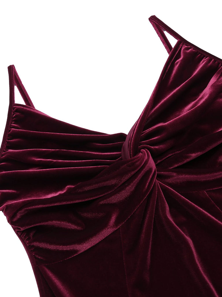 2PCS 1960s Velvet Bodycon Dress — vintage elegance for the modern woman