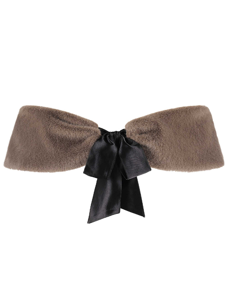 2PCS Black 1960s Solid Dress & Plush Cape - vintage dress, retro fashion, classic black