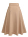 2PCS Leopard Lapel Romper & Khaki Skirt: timeless style reimagined