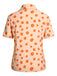 2PCS Orange 1960s Floral Shirt & Skirt: timeless style reimagined