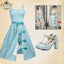 Turquoise 1950s Stripes Romper & Skirt