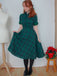 Plaids 1950s Buttoned Belted Swing Dress